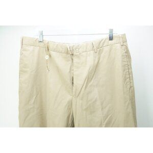 Borrelli 100% Cotton Beige Brown Casual Mens Chino Pants Sz 54 EU BRAND NEW